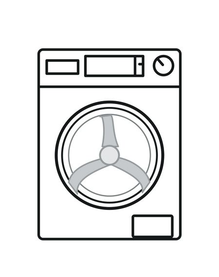 Illustration einer kompakten Waschmaschine