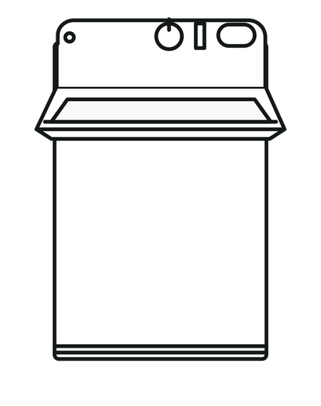 Illustration einer Toplader-Waschmaschine